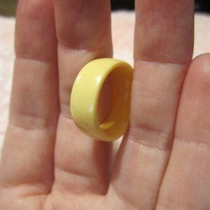 Pastel Yellow Ceramic Ring~Wedding Promise Engagement